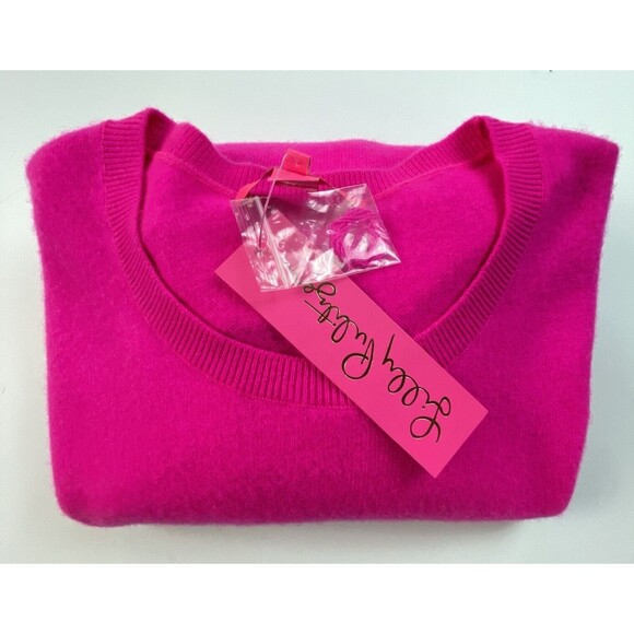 Lilly PULITZER Vibrant Cashmere Pink Ruffle Georgetta Sweater - Picture 13 of 13